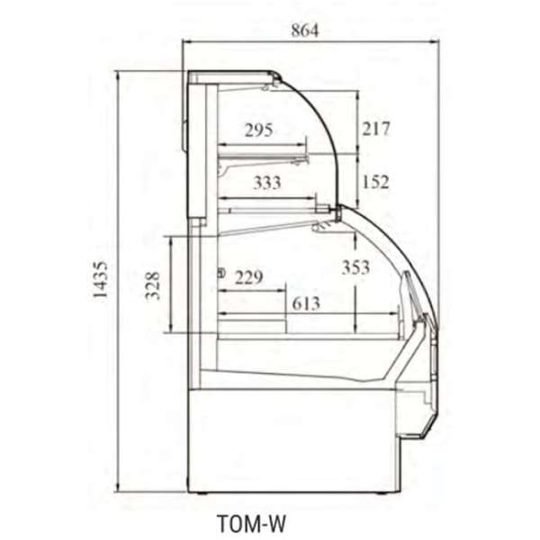 Витрина холодильная Turbo Air TOM-W-50SB